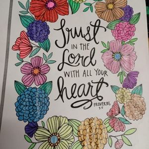 Inspirational adult coloring